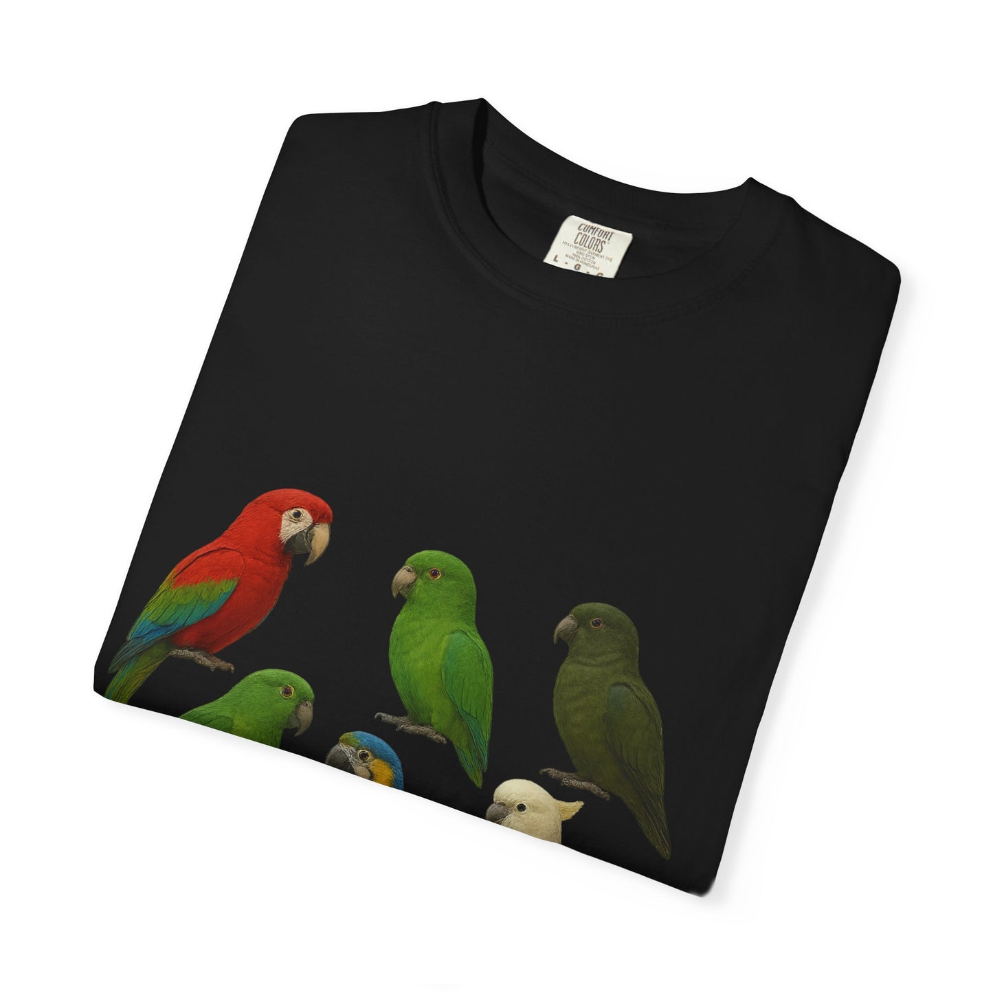 Bird Lover Graphic Shirt. Birdwatcher, Gift Idea. Birdwatching Tshirt Present. Bird Nerd Colorful Parrot Graphic Tee, Vibrant Bird Art Tee