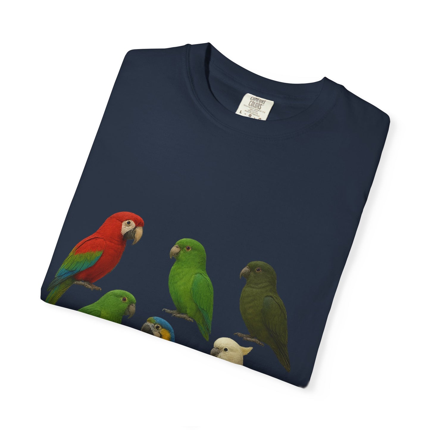 Bird Lover Graphic Shirt. Birdwatcher, Gift Idea. Birdwatching Tshirt Present. Bird Nerd Colorful Parrot Graphic Tee, Vibrant Bird Art Tee