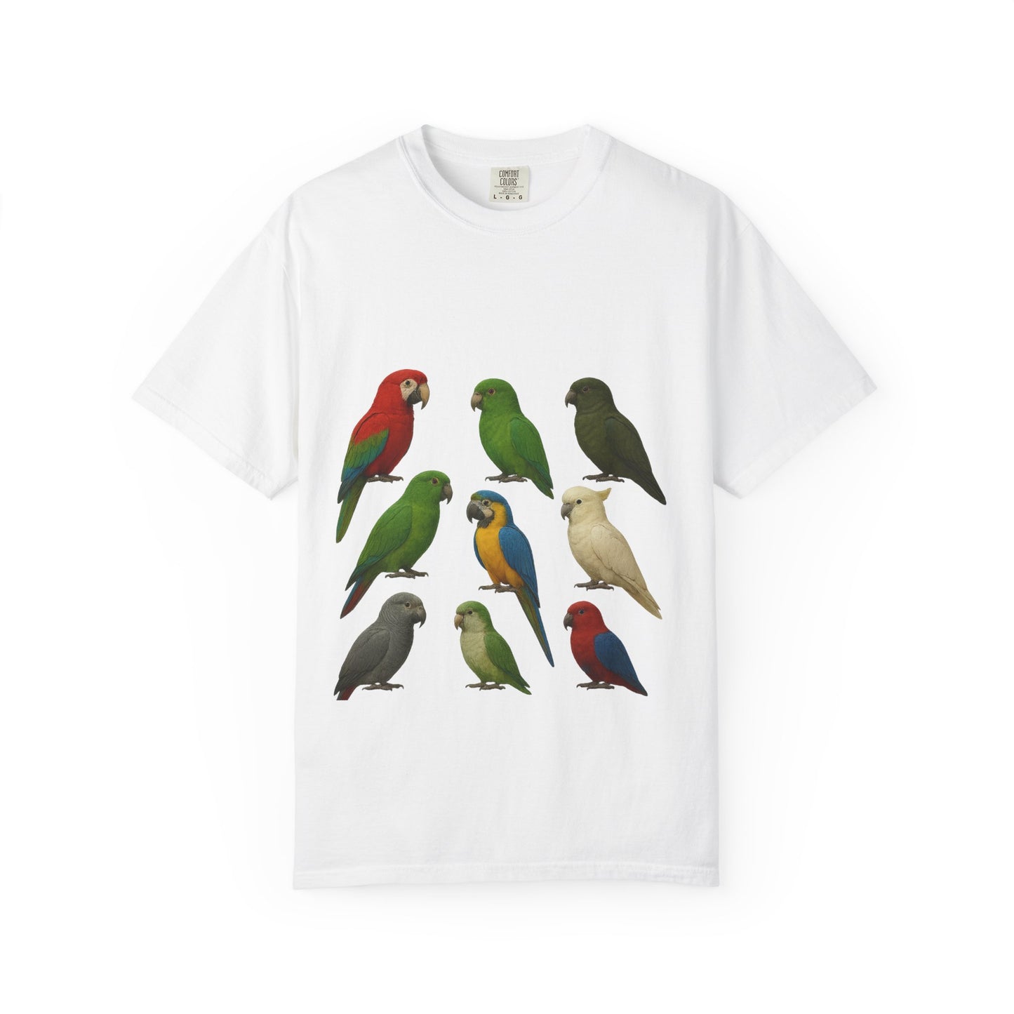 Bird Lover Graphic Shirt. Birdwatcher, Gift Idea. Birdwatching Tshirt Present. Bird Nerd Colorful Parrot Graphic Tee, Vibrant Bird Art Tee