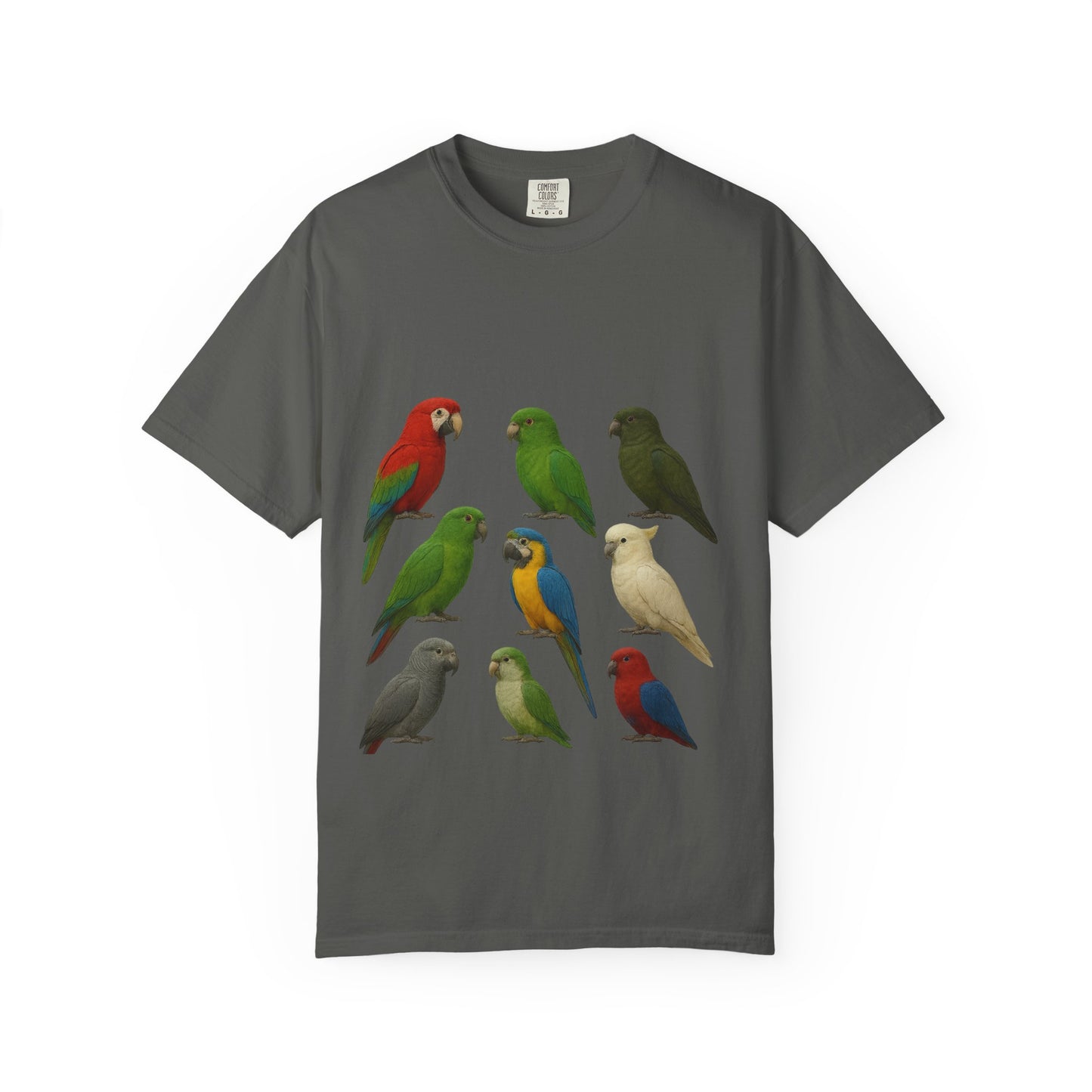 Bird Lover Graphic Shirt. Birdwatcher, Gift Idea. Birdwatching Tshirt Present. Bird Nerd Colorful Parrot Graphic Tee, Vibrant Bird Art Tee