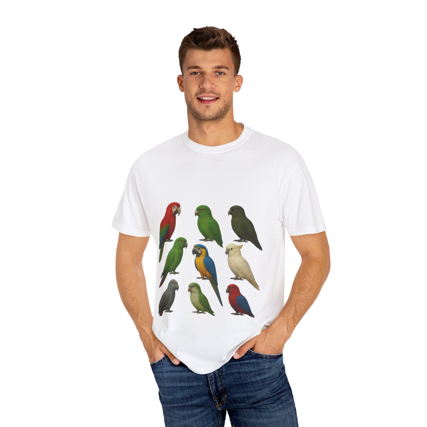 Bird Lover Graphic Shirt. Birdwatcher, Gift Idea. Birdwatching Tshirt Present. Bird Nerd Colorful Parrot Graphic Tee, Vibrant Bird Art Tee