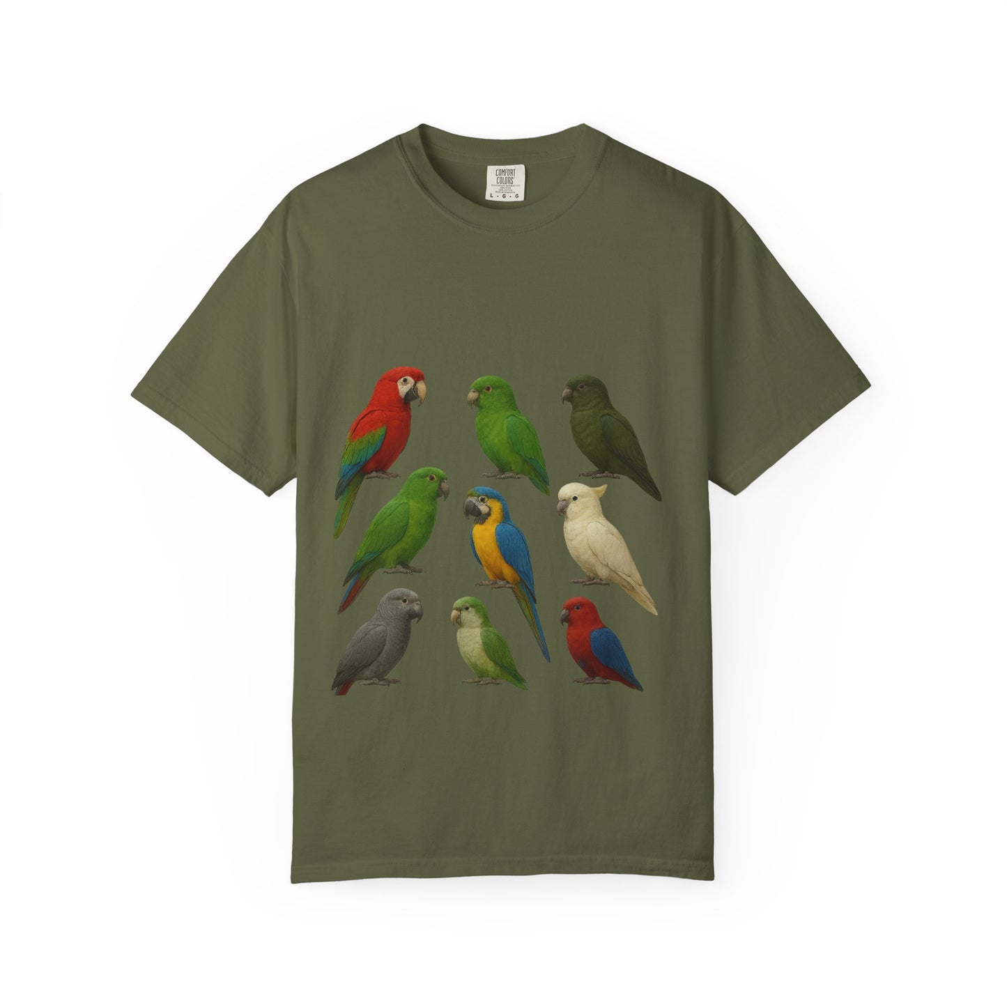 Bird Lover Graphic Shirt. Birdwatcher, Gift Idea. Birdwatching Tshirt Present. Bird Nerd Colorful Parrot Graphic Tee, Vibrant Bird Art Tee