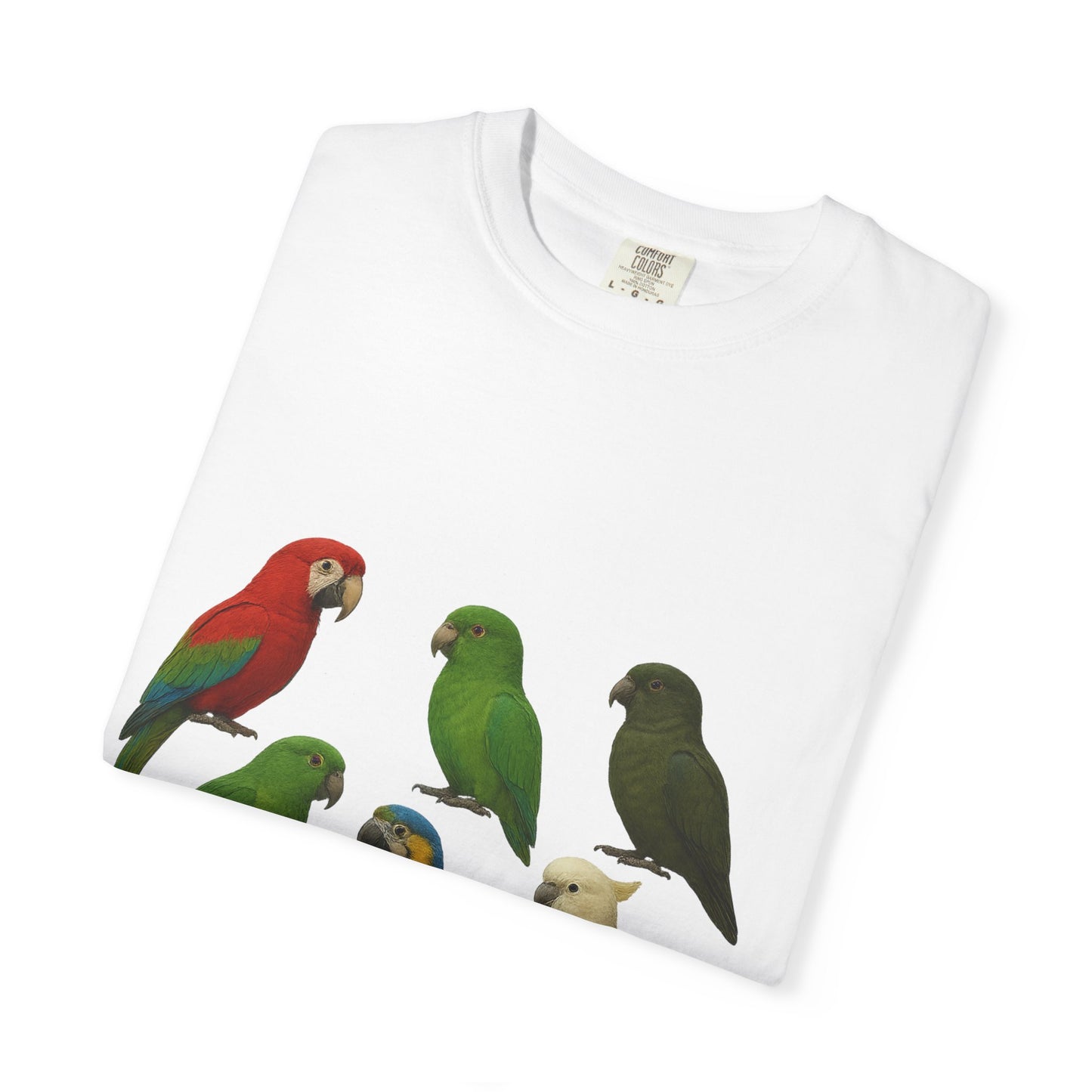 Bird Lover Graphic Shirt. Birdwatcher, Gift Idea. Birdwatching Tshirt Present. Bird Nerd Colorful Parrot Graphic Tee, Vibrant Bird Art Tee