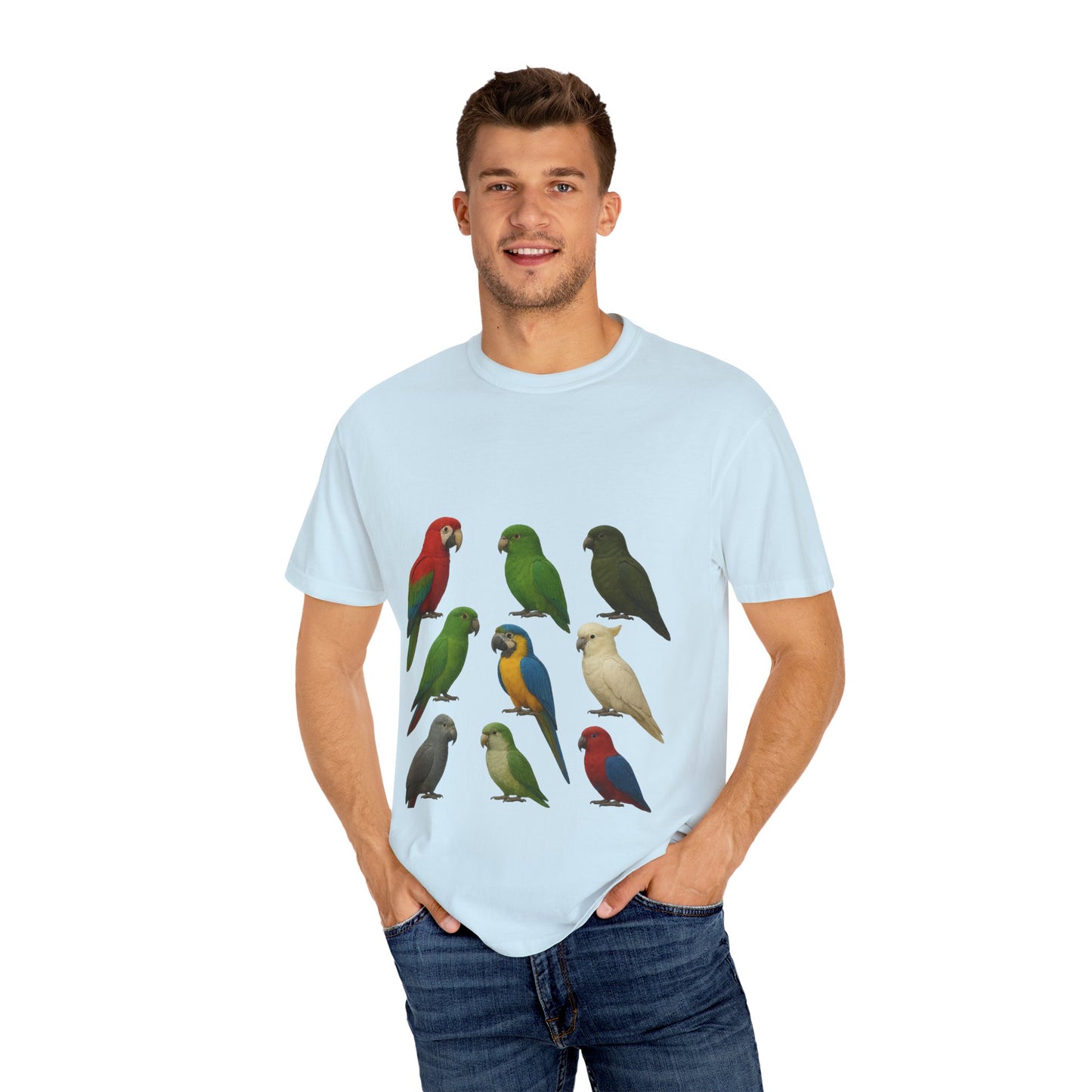 Bird Lover Graphic Shirt. Birdwatcher, Gift Idea. Birdwatching Tshirt Present. Bird Nerd Colorful Parrot Graphic Tee, Vibrant Bird Art Tee