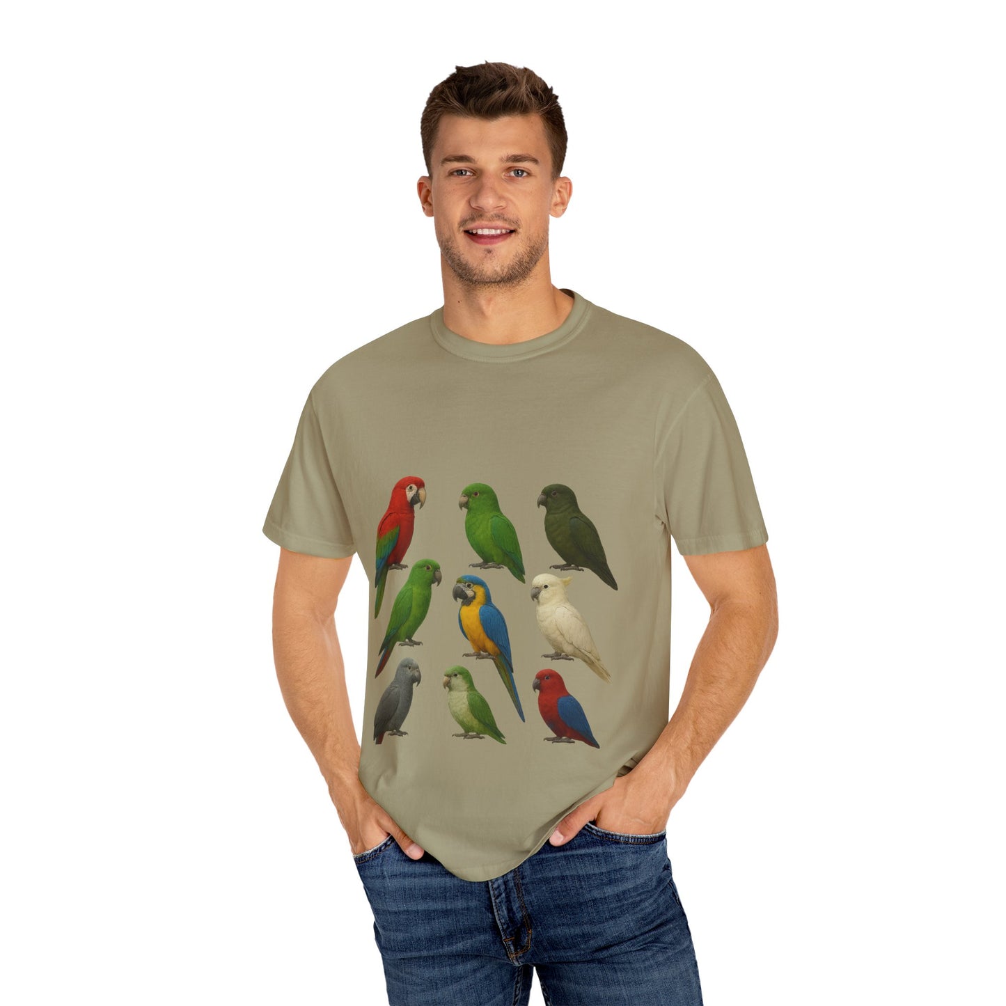 Bird Lover Graphic Shirt. Birdwatcher, Gift Idea. Birdwatching Tshirt Present. Bird Nerd Colorful Parrot Graphic Tee, Vibrant Bird Art Tee