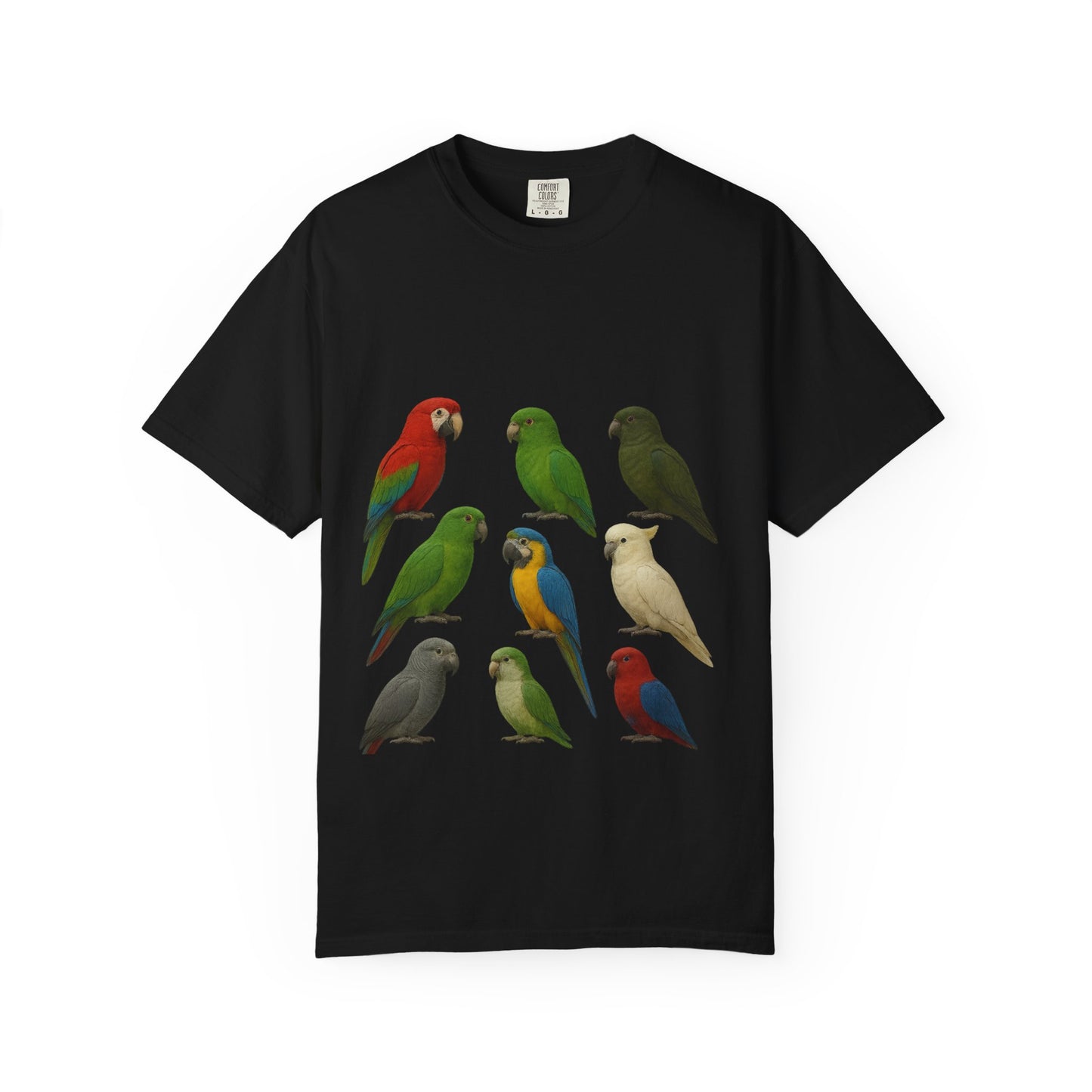 Bird Lover Graphic Shirt. Birdwatcher, Gift Idea. Birdwatching Tshirt Present. Bird Nerd Colorful Parrot Graphic Tee, Vibrant Bird Art Tee