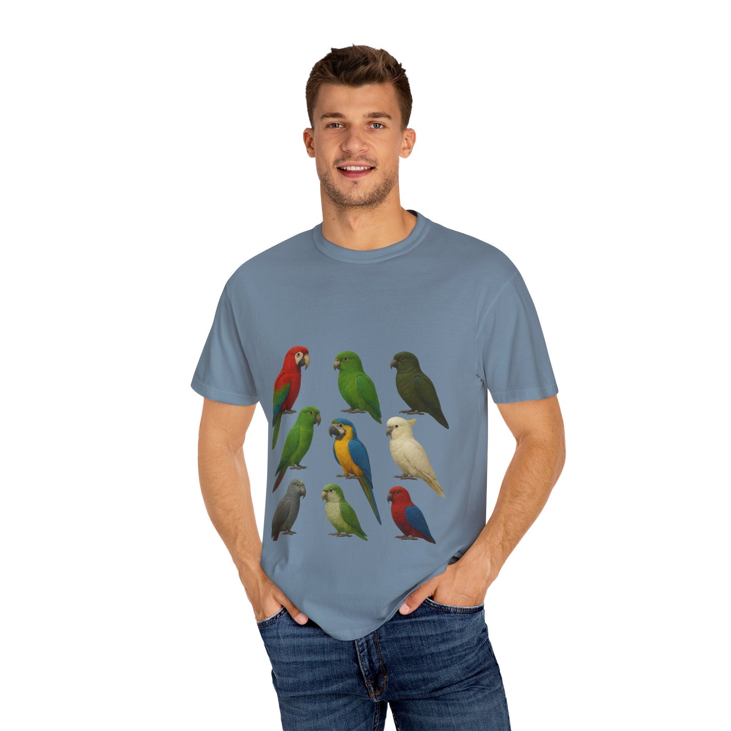 Bird Lover Graphic Shirt. Birdwatcher, Gift Idea. Birdwatching Tshirt Present. Bird Nerd Colorful Parrot Graphic Tee, Vibrant Bird Art Tee