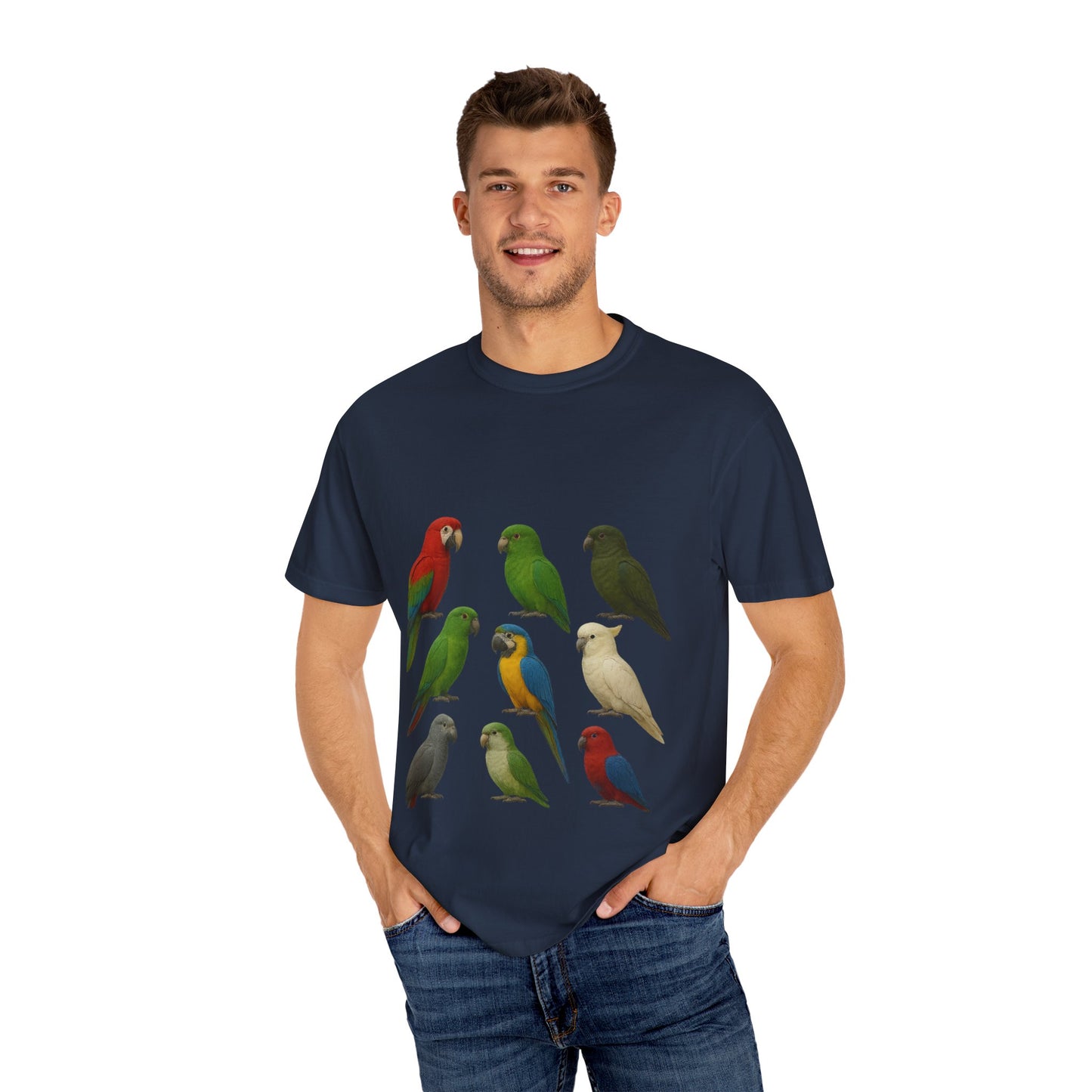 Bird Lover Graphic Shirt. Birdwatcher, Gift Idea. Birdwatching Tshirt Present. Bird Nerd Colorful Parrot Graphic Tee, Vibrant Bird Art Tee